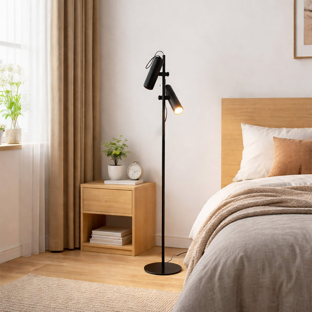 Tara Floor Lamp with Adjustable Head Matte Black - LL-10-0331