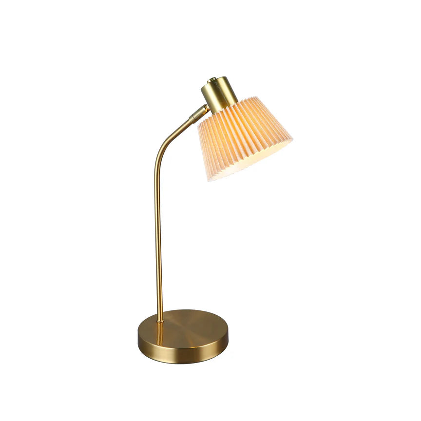 Ruston Table Lamp Brass & Khaki - LL-14-0278