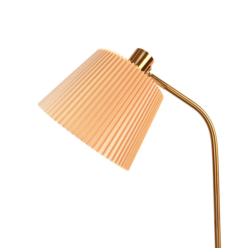 Ruston Floor Lamp Brass & Khaki - LL-14-0279