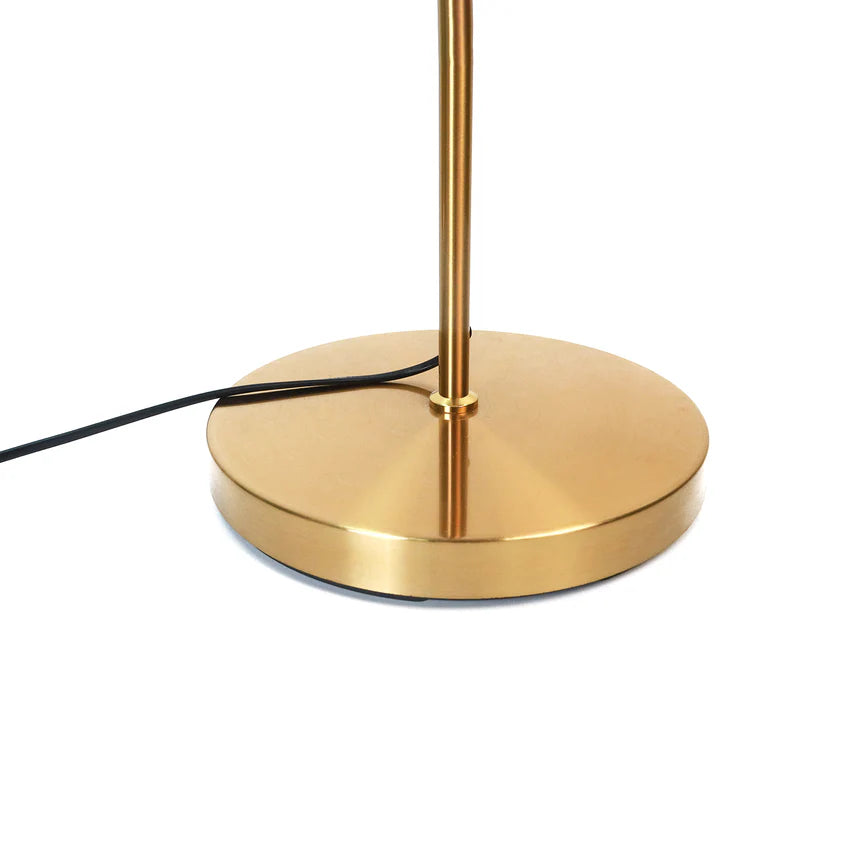 Ruston Floor Lamp Brass & Khaki - LL-14-0279