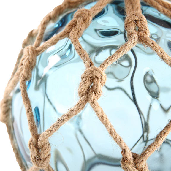 Jessamy Table Lamp Blue Glass & Natural - LL-14-0312BL