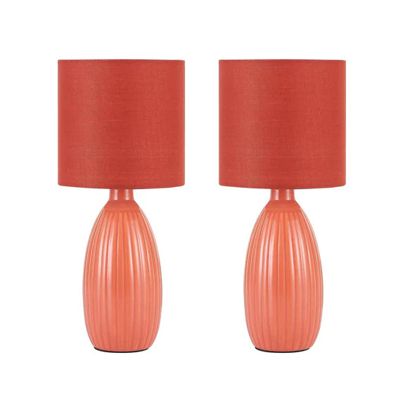 Nora Set of 2 Table Lamp Coral - LL-14-0318R