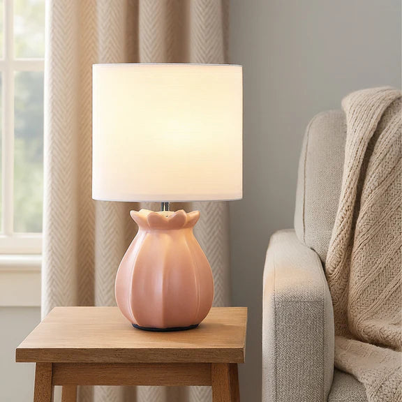 Blossom Set of 2 Table Lamp Blush Pink & White - LL-14-0321P