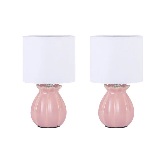 Blossom Set of 2 Table Lamp Blush Pink & White - LL-14-0321P