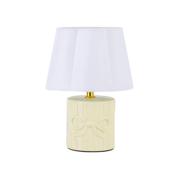 Miri Ribbon Bow Table Lamp Creamy Green & White - LL-14-0322