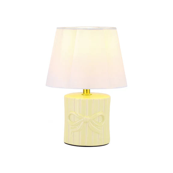 Miri Ribbon Bow Table Lamp Creamy Green & White - LL-14-0322