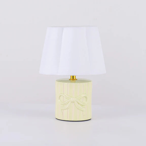 Miri Ribbon Bow Table Lamp Creamy Green & White - LL-14-0322