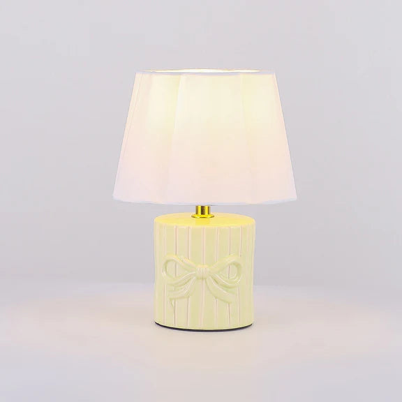 Miri Ribbon Bow Table Lamp Creamy Green & White - LL-14-0322