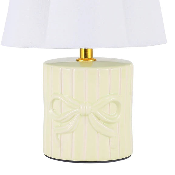Miri Ribbon Bow Table Lamp Creamy Green & White - LL-14-0322