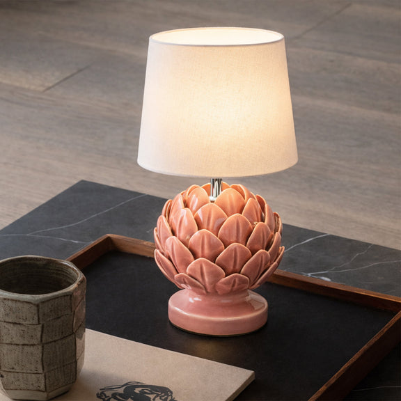 Tasha Artichoke Set of 2 Table Lamp Ivory & Natural - LL-14-0338R