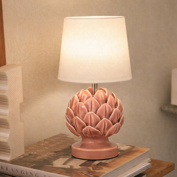 Tasha Artichoke Set of 2 Table Lamp Ivory & Natural - LL-14-0338R