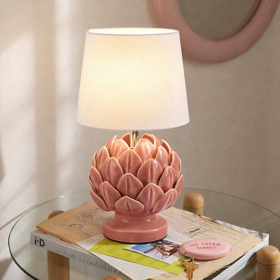 Tasha Artichoke Set of 2 Table Lamp Ivory & Natural - LL-14-0338R