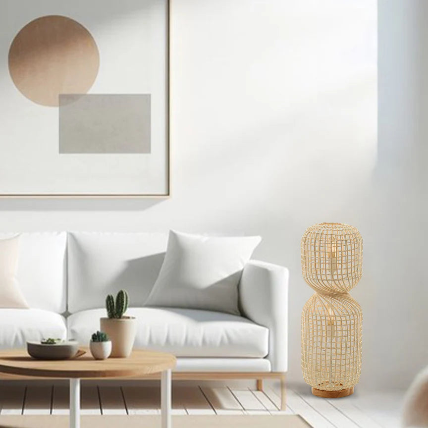 Twirla Small Floor Lamp White & Natural - LL-27-0261S