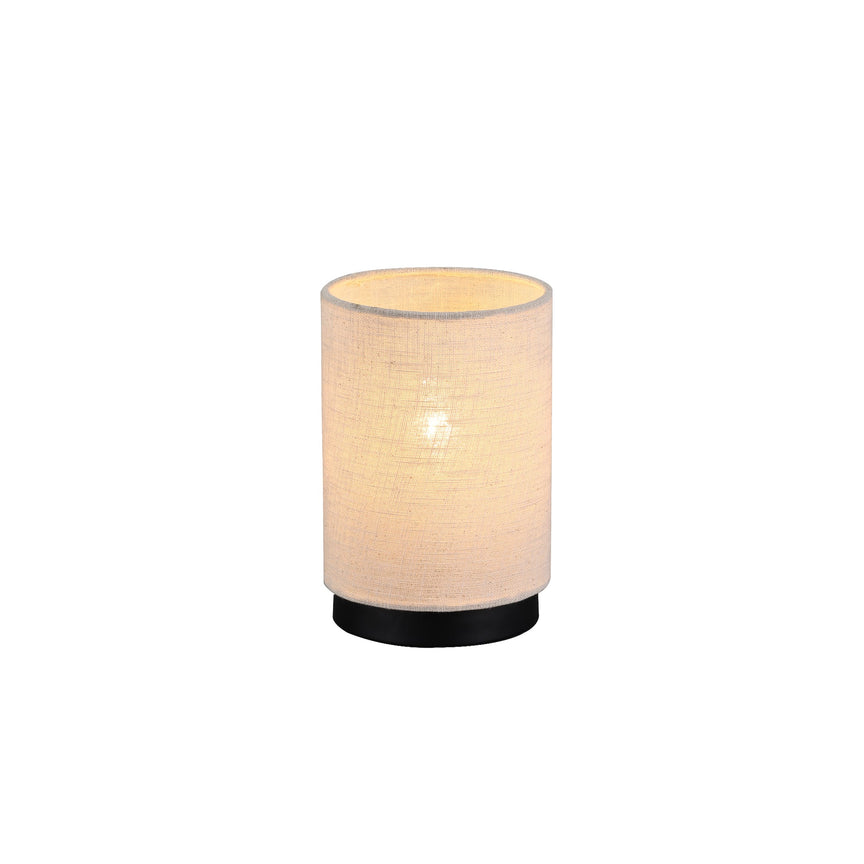 Linea Table Lamp Matt Black & Linen - LL-27-0263