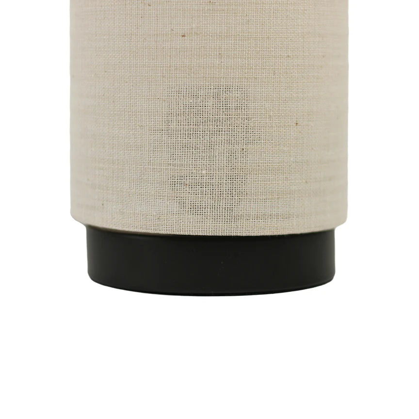 Linea Table Lamp Matt Black & Linen - LL-27-0263