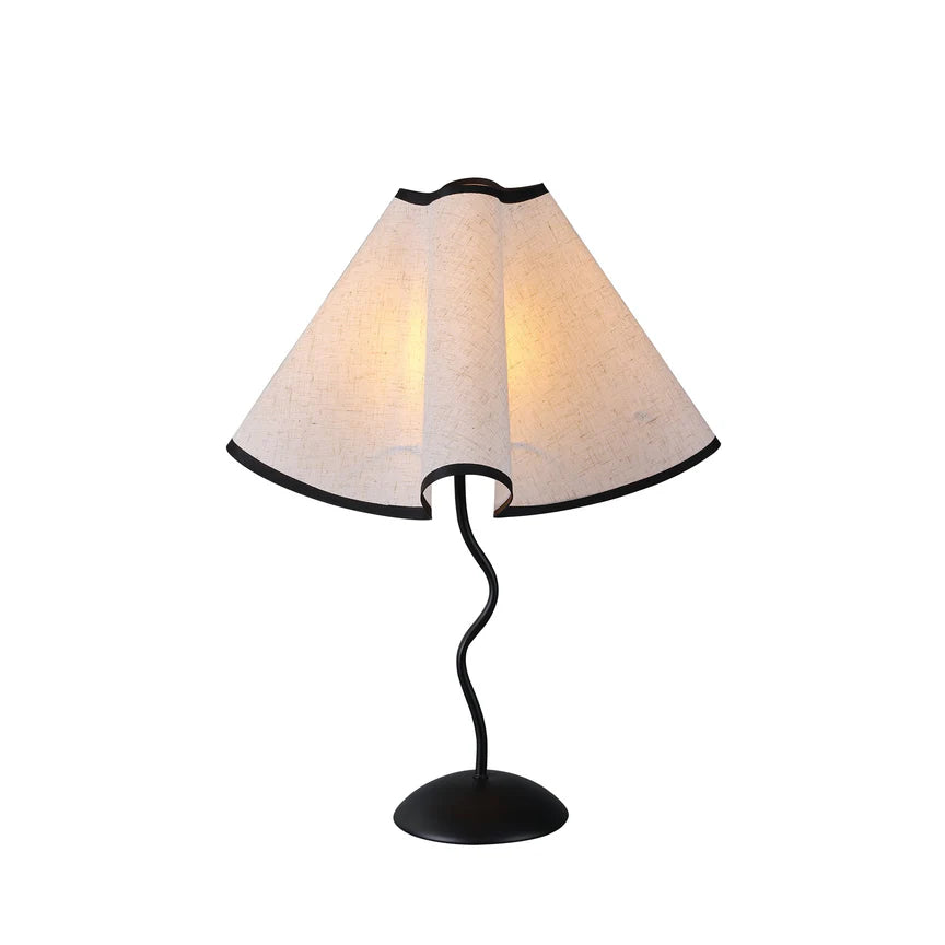 Wyatt Table Lamp Matt Black & Linen - LL-27-0280