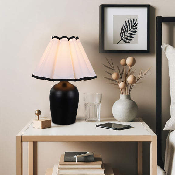 Wilma Touch Table Lamp Matt Black & White - LL-27-0281