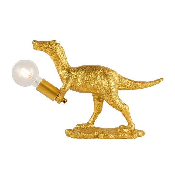 Velociraptor Grip Resin Table Lamp Gold - LL-27-0310