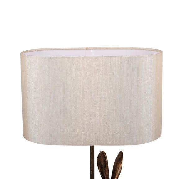 Rabbit Regal Table Lamp Antique Copper & Ivory - LL-27-0286G