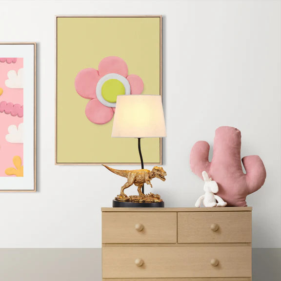 T-Rex Triumph Table Lamp Gold & Natural - LL-27-0287