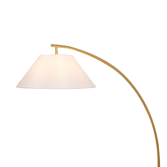 Remi Floor Lamp Brass & White - LL-27-0288BS