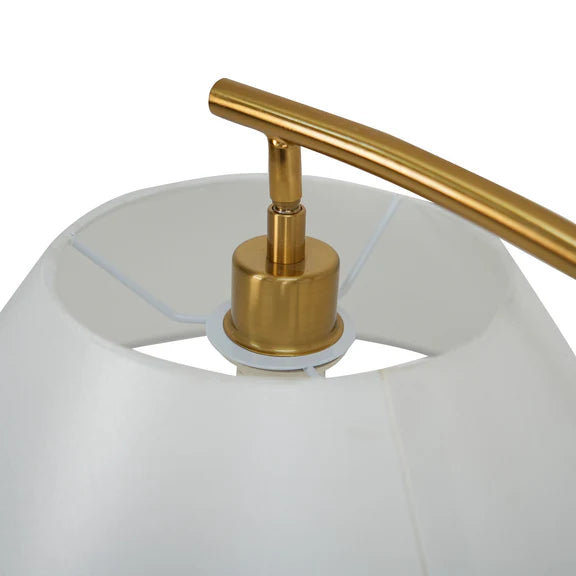Remi Floor Lamp Brass & White - LL-27-0288BS