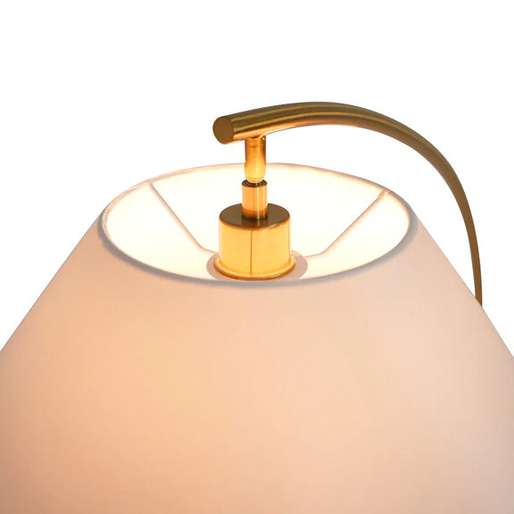 Remi Floor Lamp Brass & White - LL-27-0288BS