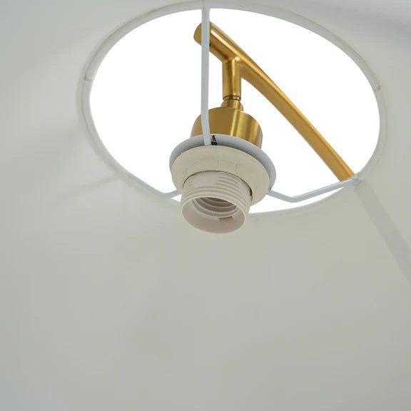 Remi Floor Lamp Brass & White - LL-27-0288BS