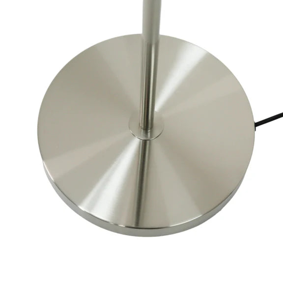 Eleanor Floor Lamp Satin Nickel & White - LL-27-0290