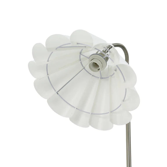 Eleanor Floor Lamp Satin Nickel & White - LL-27-0290