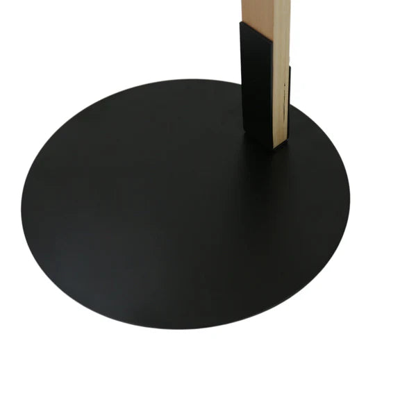 Esther Floor Lamp Matt Black & Wood - LL-27-0291