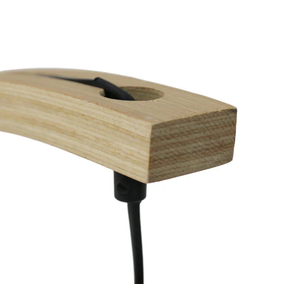 Esther Floor Lamp Matt Black & Wood - LL-27-0291