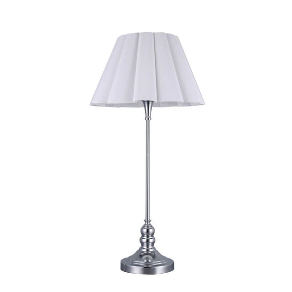 Giselle Table Lamp Chrome & White - LL-27-0292