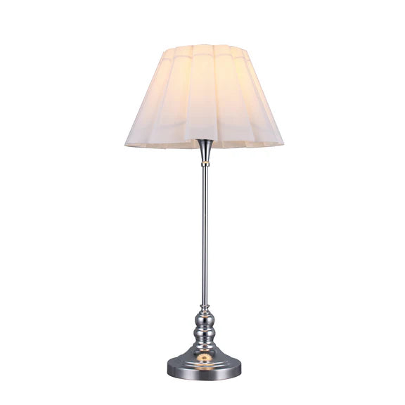 Giselle Table Lamp Chrome & White - LL-27-0292