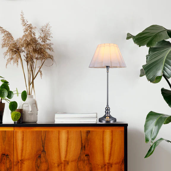 Giselle Table Lamp Chrome & White - LL-27-0292