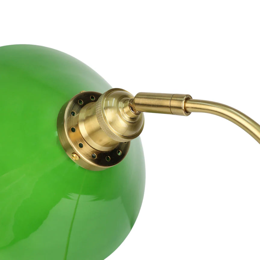 Gemma Table Lamp Green & Brass - LL-27-0293G