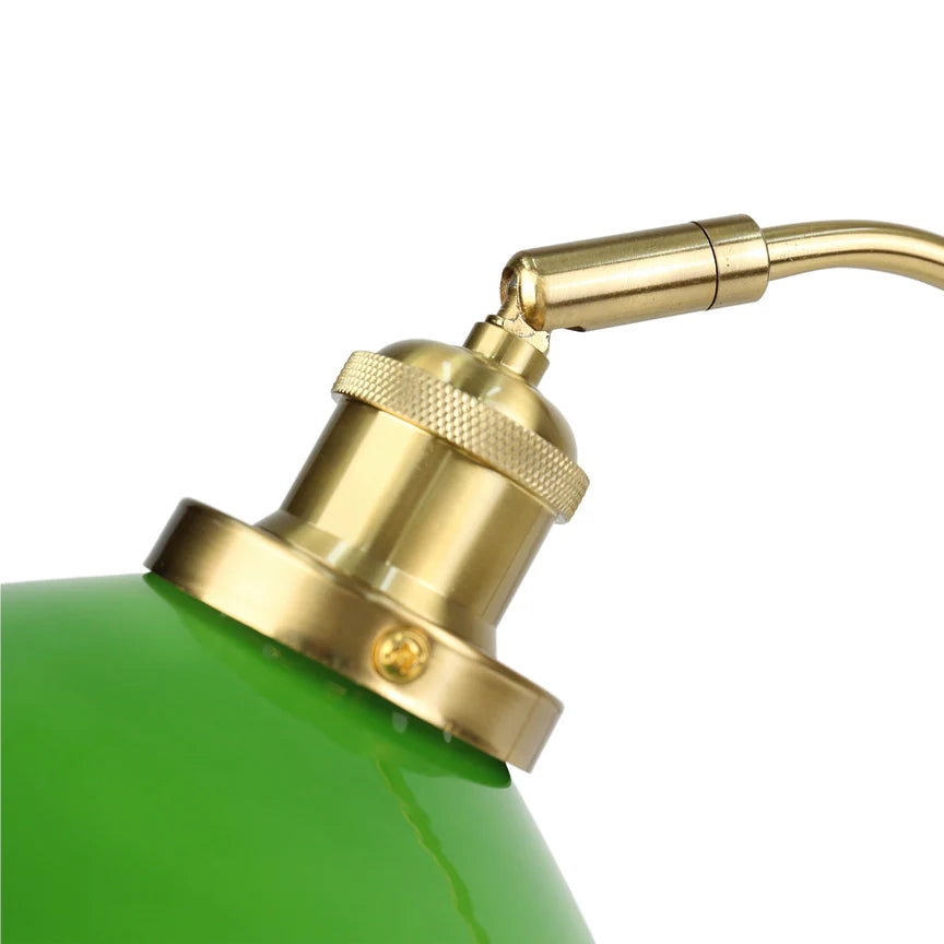 Gemma Table Lamp Green & Brass - LL-27-0293G