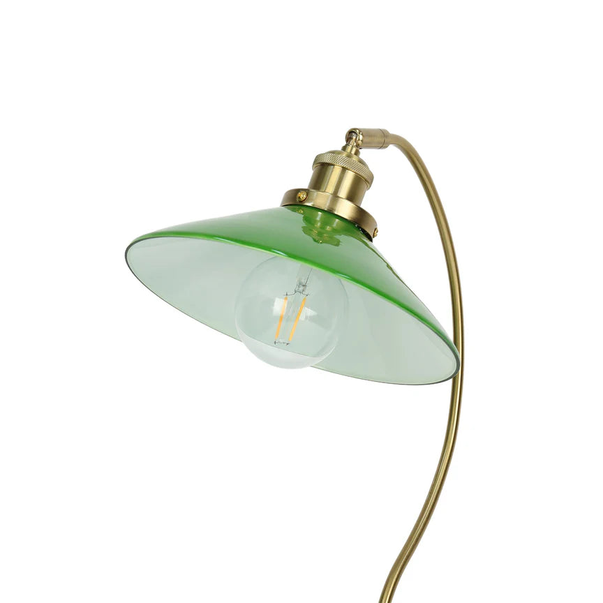Gemma Table Lamp Green & Brass - LL-27-0293G
