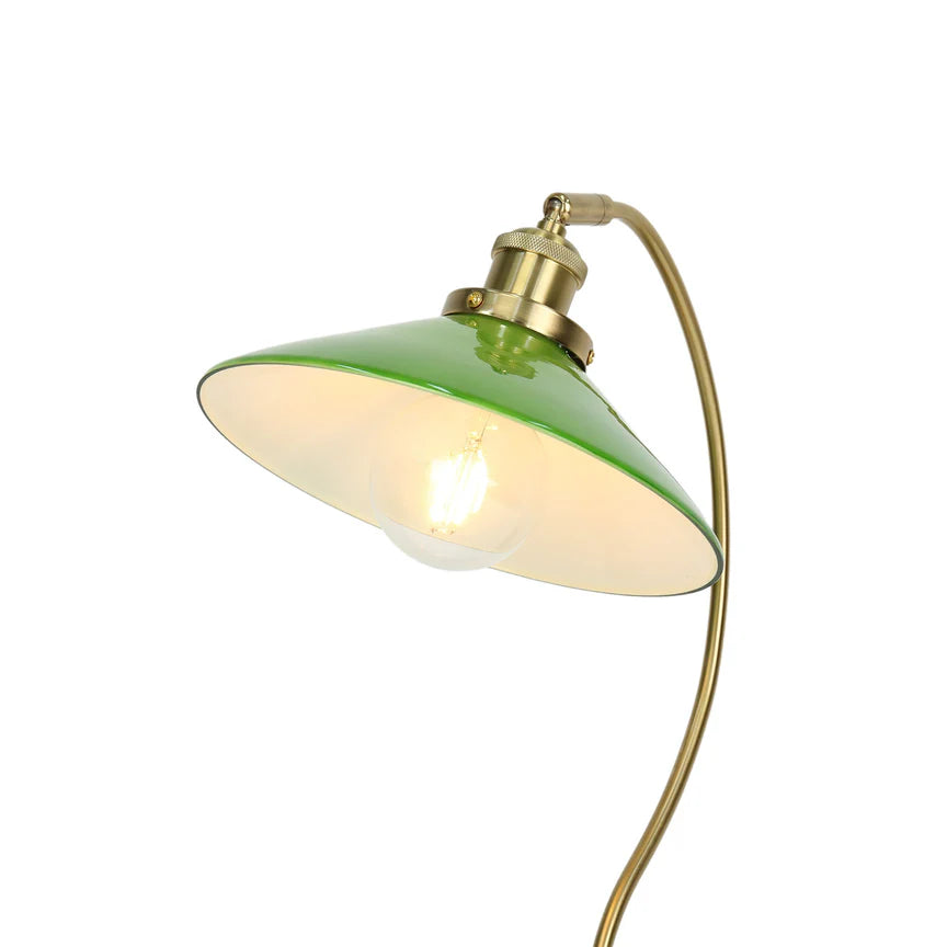 Gemma Table Lamp Green & Brass - LL-27-0293G