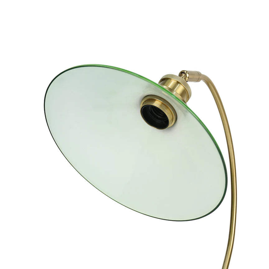 Gemma Table Lamp Green & Brass - LL-27-0293G
