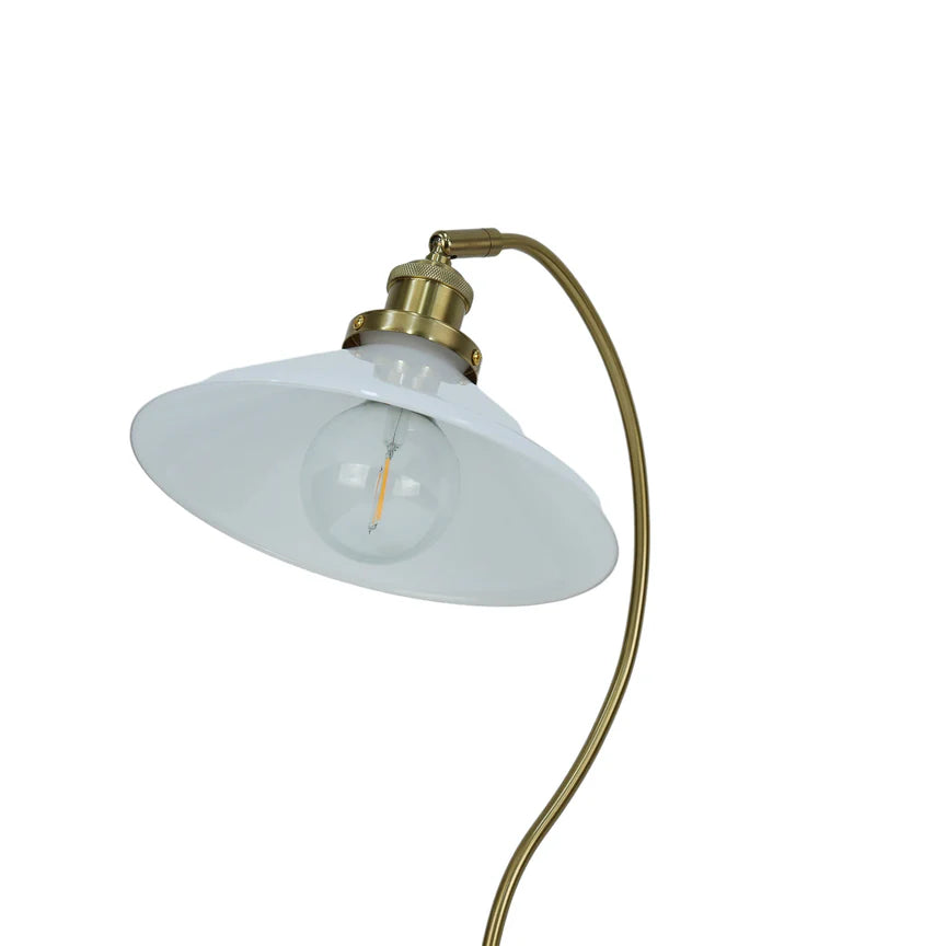 Gemma Table Lamp White & Brass - LL-27-0293W