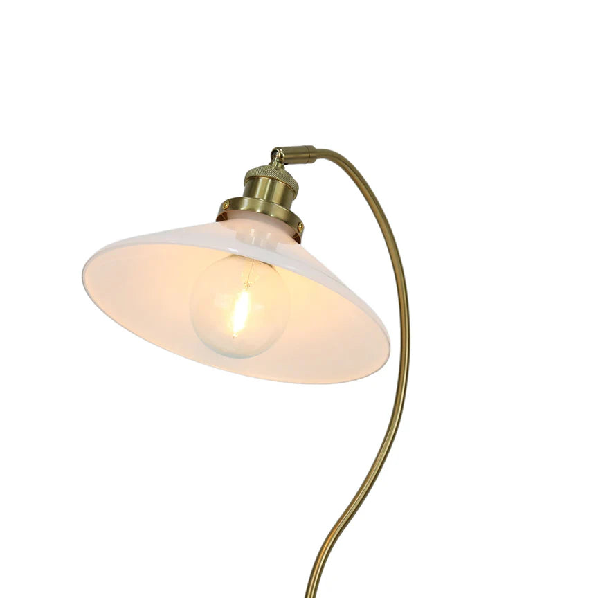 Gemma Table Lamp White & Brass - LL-27-0293W