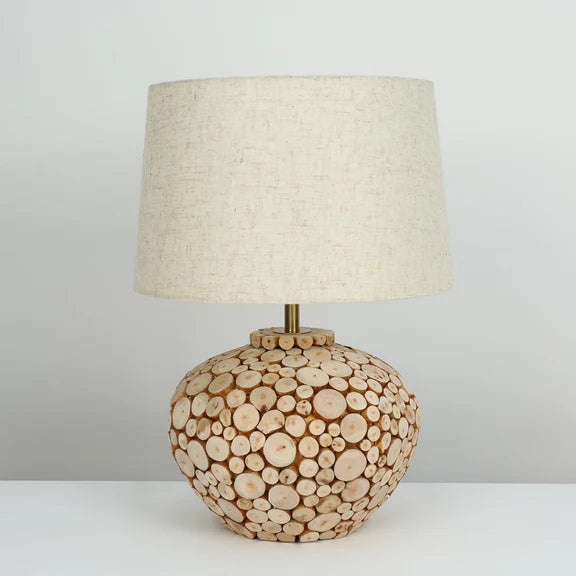 Hallie Table Lamp Timber & Linen - LL-27-0294