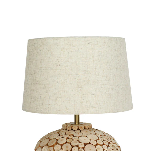 Hallie Table Lamp Timber & Linen - LL-27-0294