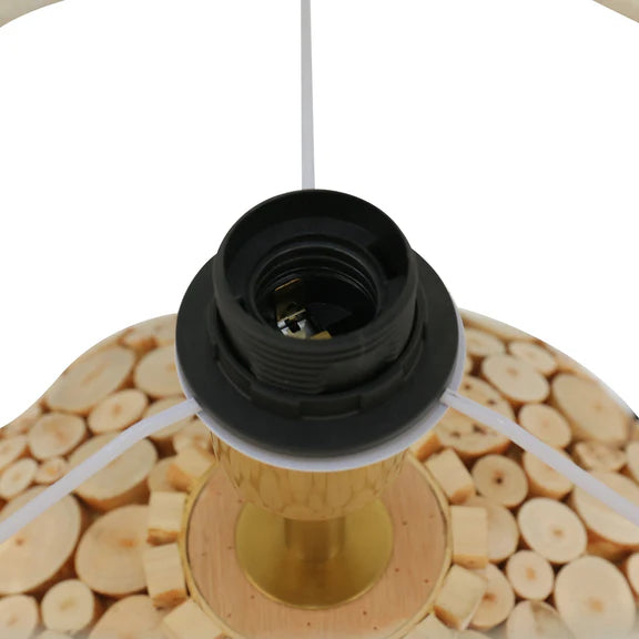 Hallie Table Lamp Timber & Linen - LL-27-0294