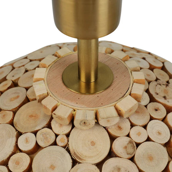 Hallie Table Lamp Timber & Linen - LL-27-0294