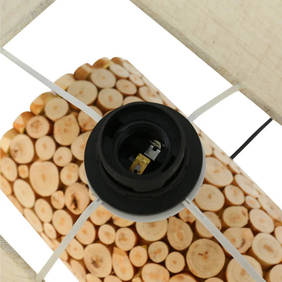 Pippa Table Lamp Timber & Linen - LL-27-0295