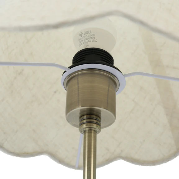 Lottie Table Lamp Antique Brass & Linen - LL-27-0296SD