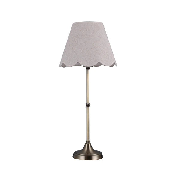 Lottie Table Lamp Antique Brass & Linen - LL-27-0296SD