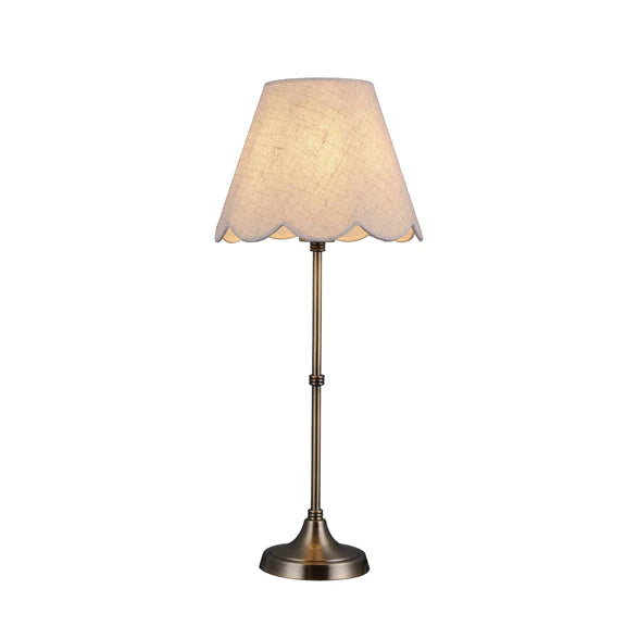 Lottie Table Lamp Antique Brass & Linen - LL-27-0296SD